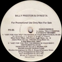 Purchase Syreeta - Just For You (Put The Boogie In Your Body) (With Billy Preston) (VLS)