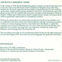 Purchase John Duncan - The Ruud E. Memorial Choir (VLS)