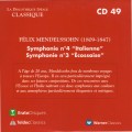 Buy VA - La Discotheque Ideale Classique - Symphonies Nos. 4 "Italian" & 3 "Scottish" CD49 Mp3 Download