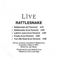 Purchase Live - Rattlesnake (EP)