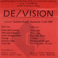 Purchase De/Vision - Live At "Goldene Krone" Darmstadt 15.02.1989