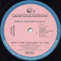Purchase Eloise Whitaker - Don't Turn Your Back On Love (Disconet Remix) (VLS)