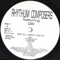 Purchase Rhythum Composers - And All I Want 2 Say Is (Feat. Qx-1) (Vinyl)